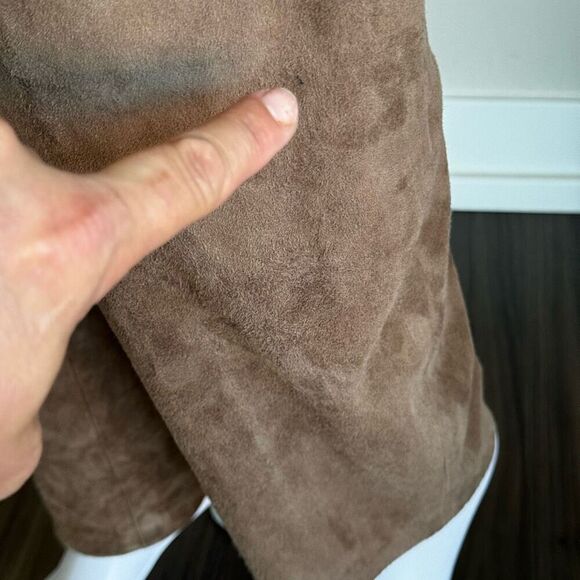 Vintage Linda Allard Ellen Tracy Brown Suede Pants - Picture 6 of 8